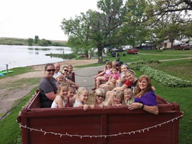 Family hayrides at Love Joy Campground